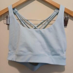 Victoria’s Secret Size Medium Wireless Light Blue Strappy‎ Back Lounge Bra